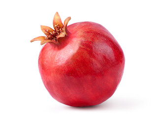 Pomegranate fruit isolated on white background. Clipping path.