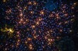 Nighttime Concert Glow: Crowds Lit by Phones in Aerial View
