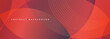 Abstract modern red background with circles and circular stripes. Wide vector illustration graphic design banner template.