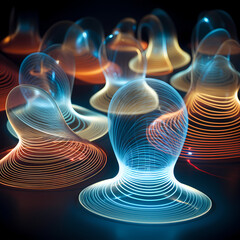 Poster - Abstract patterns created with light painting. 