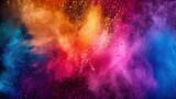 Fototapeta  - Abstract colorful powder explosion of vibrant colors