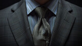 Fototapeta  - Elegant Neckwear: The Classic Tie and Collar. Generative AI
