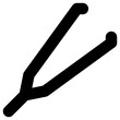 tweezers icon, simple vector design