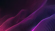 purple flaying line wave dark background. minimal wavy lines abstract futuristic tech background. digital banner design. wave element for design. 