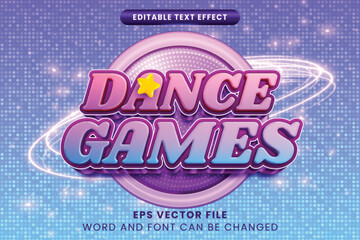 Aufkleber - Dance game editable text effect. Dance competition text style