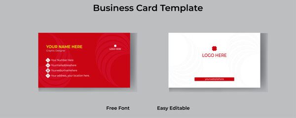 Wall Mural - Business Card Design Template, Professional businesscard design. Eye Catching Business card, Modern Business card, Unique business card, Businesscard, Business Card, Stander Business Card