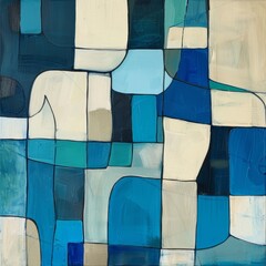 Wall Mural - Abstract stained glass background. Wall painted with watercolor paint with geometric shapes. vibrant shade colors