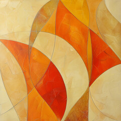 Wall Mural - Abstract stained glass background. Wall painted with watercolor paint with geometric shapes. vibrant shade colors