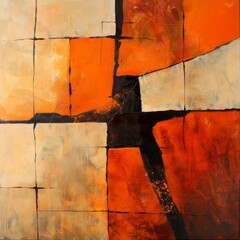 Wall Mural - Abstract stained glass background. Wall painted with watercolor paint with geometric shapes. vibrant shade colors
