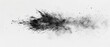 Isolated explosion of black particles on a white background. overlay texture of abstract dust ,Black dust on white background ,abstract powder splatted on white background
