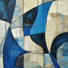 Wall Mural - Abstract stained glass background. Wall painted with watercolor paint with geometric shapes. vibrant shade colors