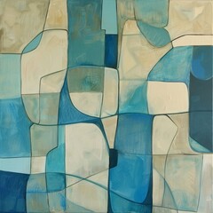 Wall Mural - Abstract stained glass background. Wall painted with watercolor paint with geometric shapes. vibrant shade colors