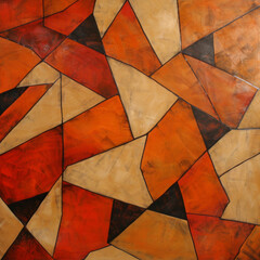 Wall Mural - Abstract stained glass background. Wall painted with watercolor paint with geometric shapes. vibrant shade colors