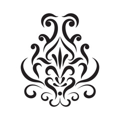 Wall Mural - Damask central element isolated vector