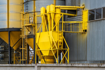 Wall Mural - silos and agro-processing plant for processing for drying cleaning and storage and seed preparation complex