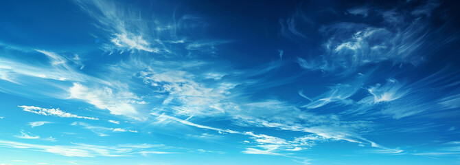 Wall Mural - A blue sky with clouds and a sense of calmness