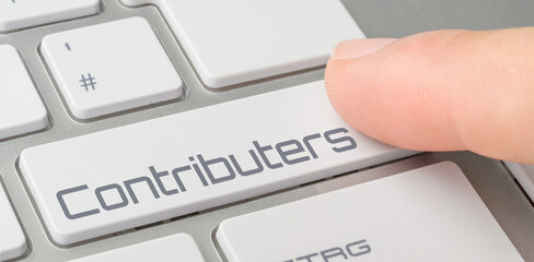 Wall Mural - a keyboard with a labeled button - contributers