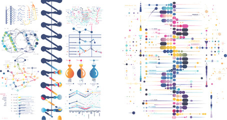 Wall Mural - Dna test infographic