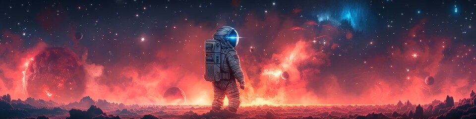 Canvas Print - astronaut in universe