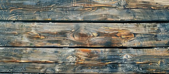 Wall Mural - A detailed closeup of a wooden surface showcasing the texture and grains, perfect for building materials, urban design, art inspiration, or flooring