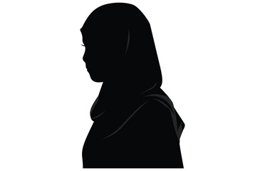 Wall Mural - Muslim woman in hijab fashion silhouette, Woman Hijab Silhouette Vector Design