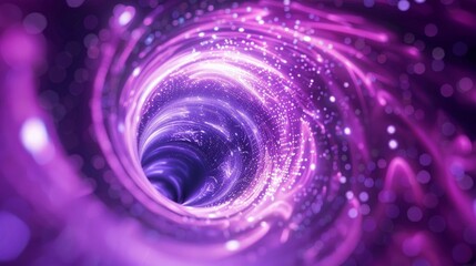 Poster - Cosmic Purple Wormhole Abstract Background