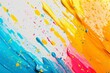 Colorful Paint Splatters and Drips, Abstract Artistic Background, Digital Art