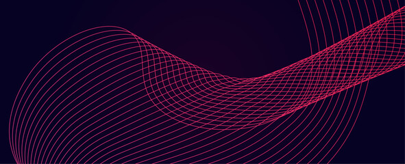 Wall Mural - Abstract background with flowing lines. Dynamic waves. Dynamic waves. futuristic tech concept. suit for banner, cover, poster, flyer, brochure, web, data, music, sound. vector illustration