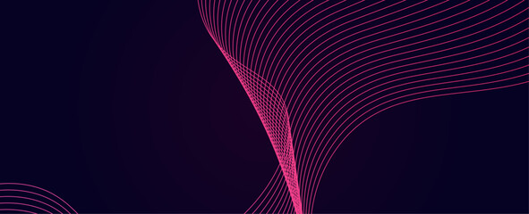 Wall Mural - Abstract background with flowing lines. Dynamic waves. Dynamic waves. futuristic tech concept. suit for banner, cover, poster, flyer, brochure, web, data, music, sound. vector illustration