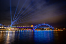 Sydney, Australia - Sydney Harbour Bridge Illuminated During Vivid Sydney, The Annual Festival Of Light, Music And Ideas.
