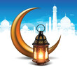 Muslim feast of the holy month of Ramadan.  High detailed realistic illustration