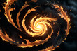 background spell, magical fire whirlwind of fire, flame, earth, smoke tornado