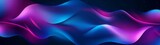 Fototapeta  - Abstract blue and purple liquid wavy shapes futuristic banner. Glowing retro waves vector background