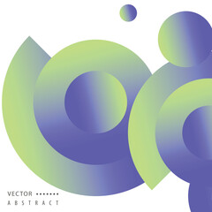 Poster - Dynamic abstract connect circles design. Gradient circles modern graphic element. Geometric technology symbol.