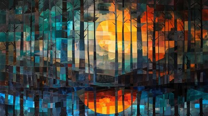 Poster - abstract colorful background
