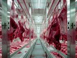 Modern meat production plant with advanced machinery and processing technology