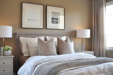  Sample frame set against a comfortable taupe bedroom backdrop