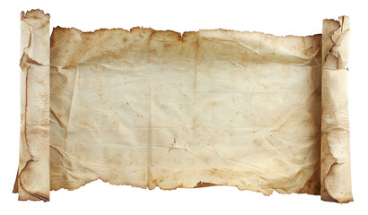 Wall Mural - Ancient parchment scroll, cut out