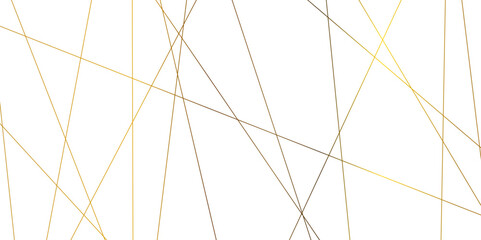 Abstract golden diagonal lines and luxury elegant pattern background .random chaotic line and creative geometric shape background .modern technology premium line on transparent background .
