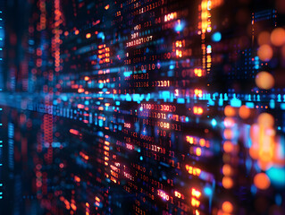 Poster - Abstract Cybersecurity Code Harmony Background - Tech Security Network Connection Art