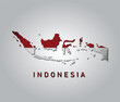 Indonesia map land illustration art
