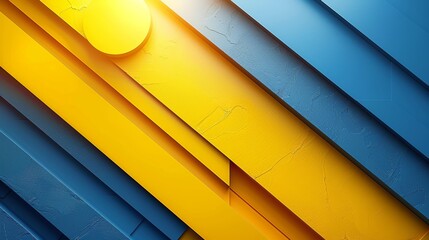 Aufkleber - Abstract textured background, poster with yellow and blue stripes, white background with yellow and blue stripes.