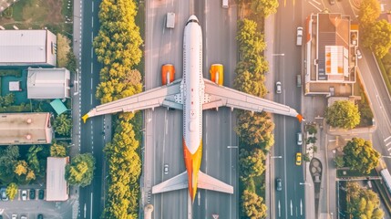 Poster - Design an aerial view of airplanes flying over the lush rainforests and exotic wildlife of the Amazon Basin