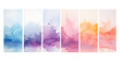 Set of abstract watercolor painting texture vector illustration