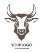 Bull head logo icon 004