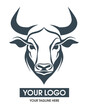 Bull head logo icon 006