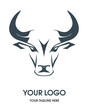 Bull head logo icon 007