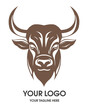 Bull head logo icon 005
