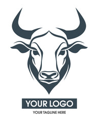 Wall Mural - Bull head logo icon 006