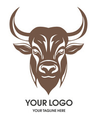 Wall Mural - Bull head logo icon 005